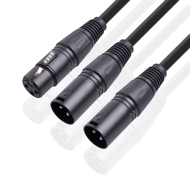 In Stock 0.5m PVC Jacket Three-Core Dual XLR Male to Female Audio & Video Cable Balanced Dual XLR Male Mixer Microphone Cable