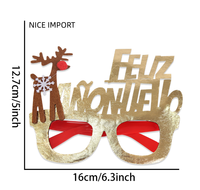 Lunettes de Noël style lettres dorées, flocons de neige et étoiles, best-seller, décoration de fête du Nouvel An