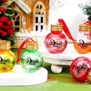 Botella de 50 ml para Adornos Navideños, Botella de PET Serigrafiada Desechable para Bebidas Festivas de Navidad con Tapa de Rosca - Product Image 5