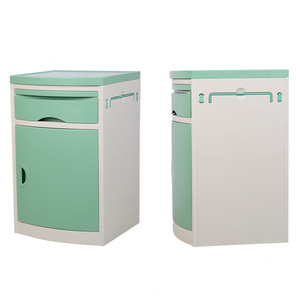 Hospital Bedside <b>Table</b> ABS Plastic Rectangle With Drawer For Bedroom Use - Product Image 1