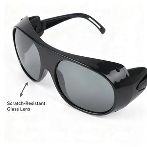 نظارات لحام الغاز، مجموعة نظارات أمان سوداء ورمادية متوسطة وشفافة للحام الصناعي - Product Image 5