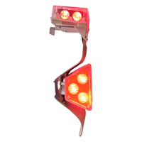 Delineateur de garde-corps solaire, Indicateur routier solaire à LED SGDL5&10, Étanche IP66, Flash synchronisé et lumière de circulation, pour poutre en W