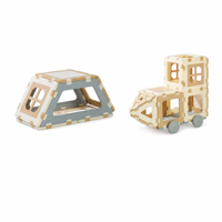 Voiture à roulettes DIY en gros blocs, camion créatif, jouet de construction, train, avec roues amovibles pour enfants