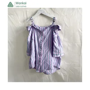 CwanCkai Fashion Quality A Grade Used Clothes Bales For Women, Popular 45-100 Kg Japan Used Female Blouse Bundles