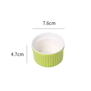 Soufflé en céramique Ramequins Bol de cuisson rond Bol de cuisson en céramique pour Pot Pie Creme Brulee Dessert - Product Image 5