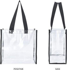 Bolsa de Mano de PVC Transparente Grande Personalizada, Bolsa de Compras Impermeable de PVC, Bolsa de Playa de Vinilo, Bolsa de PVC Transparente Portátil - Product Image 2