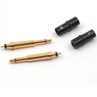 R L 2 Buah/Pasangan Tipe Panjang Mini 3.5Mm Mono TS Plug Berlapis Emas 3.5 Mm 2 Tiang untuk Meze 99 Classics 99neo ANTONIO 99 NEO NOIR