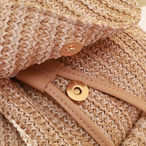 2021new Arrivals Personalized Vintage Outdoor Casual Tote <strong>Crotchet</strong> Paper Straw <strong>Bags</strong> - Product Image 4