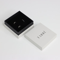 Boîte à bijoux en carton rigide de haute qualité, personnalisée, de luxe, blanche, avec couvercle amovible, recyclable, lamination mate