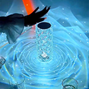 Wholesale USB Touch <b>Night</b> <b>Light</b> LED Crystal Table Lamp Rose <b>Projector</b> 16 Colors Adjustable Romantic Atmosphere - Product Image 6