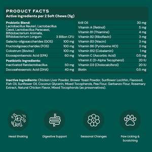 Probióticos para Mascotas OEM ODM Privados para Perros con Prebióticos, Promueven un Microbioma Intestinal Equilibrado, Refuerzan la Salud Inmunológica, Masticables Suaves - Product Image 6