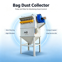 Collecteur de poussière industriel à sacs Pulse Baghouse, machine compacte avec réservoir d'air et trémie pour usine de stockage de ciment