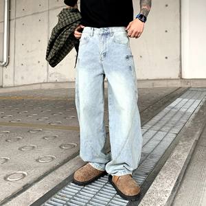 Pantalones <span class=keywords><strong>Cargo</strong></span> Negros de Mezclilla de Alta Calidad, Estilo Holgado y Duradero, para Hombre y <span class=keywords><strong>Mujer</strong></span> - Product Image 5