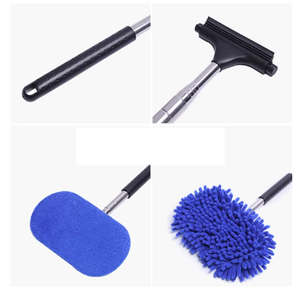 Strumento 3 in 1 per Lavaggio <span class=keywords><strong>Auto</strong></span> con Spazzola Telescopica per Finestrini e Specchietti, Nuovo Tergicristallo per Pulizia Parabrezza - Product Image 4