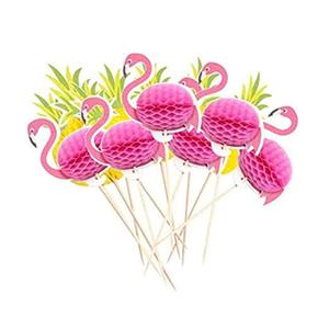 3D Flamingo Pineapple <b>Cake</b> Decoration Honeycomb Fork Insert Birthday Party <b>Supplies</b> <b>Cake</b> <b>Decorating</b> Inserts - Product Image 3