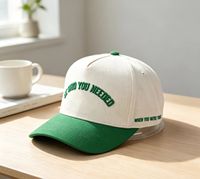 Op maat gemaakte logo 5-panel A-frame baseball caps - 100% katoen handborduurwerk flanel/poplin stof unisex volwassenen