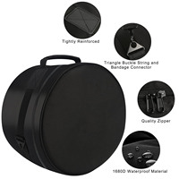 Échantillon Gratuit - Sac de Rangement Portable Jiayuan en Tissu Oxford Durable pour Baguettes de Batterie (5 Pouces) avec Fermeture Éclair - Housse de Protection pour Batterie