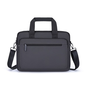 Maletín de Negocios Impermeable de Nailon para Portátil, Bolso Cruzado Casual Vintage para Hombre, Maletín de Cuero PU Suave de Gran Capacidad - Product Image 1