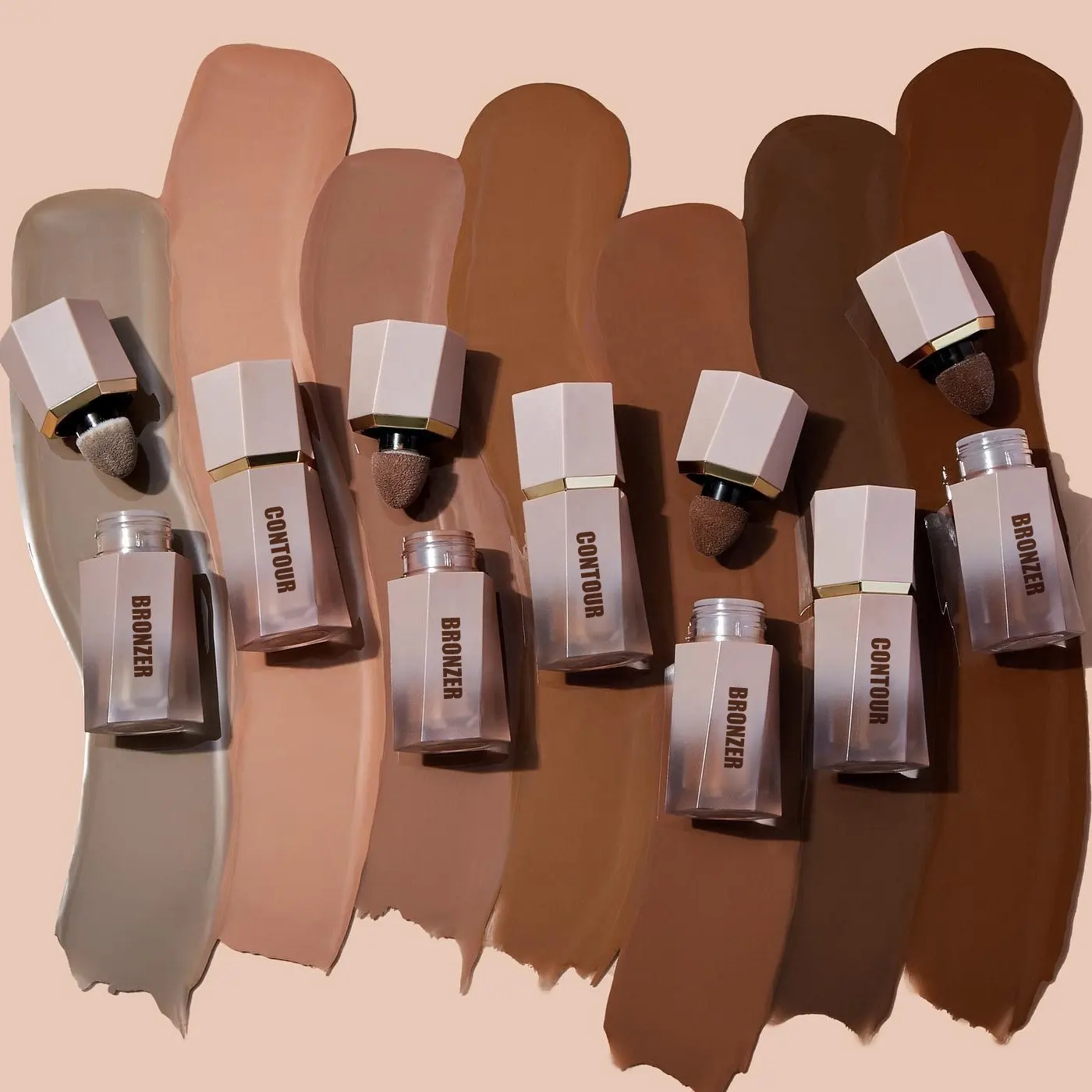 Nuovo arrivo all'ingrosso 7 colori Liquid Body Face Bronzer Contouring Cream Matte Waterproof Long Wear Vegan Cream Bronzer Contour