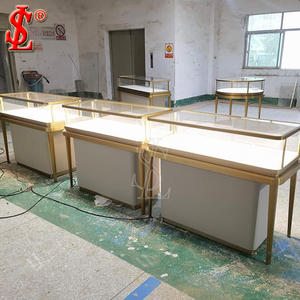 Escaparate de cristal de joyería de madera de último diseño con iluminación LED-Vitrina ecológica para tiendas minoristas - Product Image 6