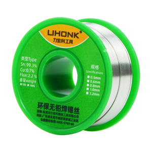 Fil de <span class=keywords><strong>soudure</strong></span> sans plomb de noyau de flux d'étain 0.6mm-1.0mm pour la réparation de carte PCB 50g-1kg disponible dans des tailles d'OEM personnalisées Cu0.7 Flux 2.2 - Product Image 2