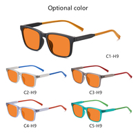 SR SR5105-WD-7 Gafas de Sol Infantiles Modernas de Alta Calidad con Armazón TR90 de Dos Tonos, Lentes Clásicas Rojas, Naranjas y Amarillas, Ligeras, Unisex, Anti-UV