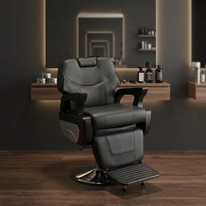 Fauteuil de Barbier Réglable en Hauteur et Inclinaison, Multifonctionnel pour Salon de Coiffure, Beauté, Tatouage, Shampoing, Massage, Coiffage - Mobilier de Salon - Product Image 3
