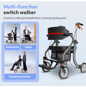 Déambulateur et <span class=keywords><strong>fauteuil</strong></span> <span class=keywords><strong>roulant</strong></span> robotisé pour adultes atteints de paralysie, avec 2 roues et 1 frein, en promotion - Product Image 3
