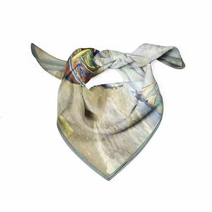 وشاح مربع فاخر مطبوع حسب الطلب بالجملة، بتصميم حيواني ونباتي، مصنوع من مواد صديقة للبشرة، متعدد الوظائف وعصري - Product Image 1