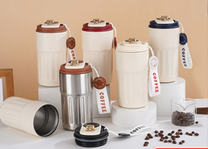 Bán buôn thông minh nhiệt độ-hiển thị nhôm cà phê Tumblers 6-12 giờ cách nhiệt nước sôi an toàn di động xe sử dụng - Product Image 2