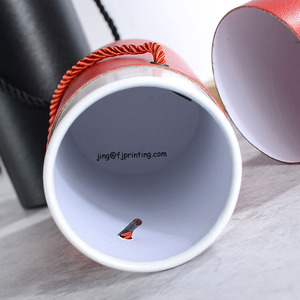 Biểu Tượng Tùy Chỉnh In Ấn Twist Rope Xử Lý Cốc Cốc Hộp Rượu Vang Cao End Quà Tặng Bao Bì Giấy Ống Có Thể - Product Image 3