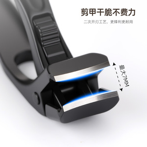 High-quality Stainless Steel Nail Scissors Anti-Splash Powder Large Opening Locking Function Cross-Border Bendable Design - Product Image 3