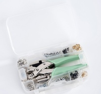 Pince à œillets réglable en acier inoxydable pour kits d'œillets de 3 mm et 5 mm – Kit d'outils à œillets pour la rentrée scolaire/la remise des diplômes