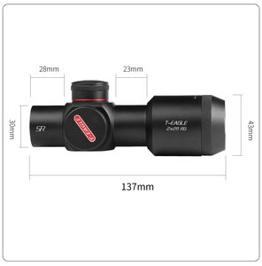 Lunette de visée télescopique légère à mise au point latérale T-EAGLE SR 2X28RG de 13 cm de longueur, étanche à la pluie, équipement de tir - Product Image 3