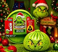Jouet Squishy Grinch, Jouet Sensoriel Anti-Stress à Remplissage en Gel de Pectine Doux, Idéal pour Fêtes de Noël