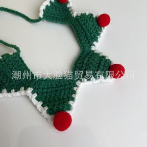 Baberos Navideños para Mascotas con Estrella, Rojos y Verdes, de Felpa Suave, Accesorios para Perros y Gatos, Decoración Navideña - Product Image 3