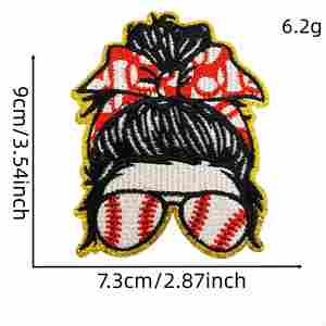 Parches Deportivos de Béisbol Bordados con Temática de Softbol para Planchar - Product Image 5