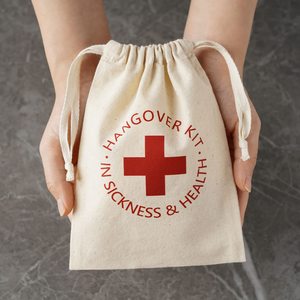 私は何も後悔していません、ありがとう、ああたわごとキット鶏パーティー結婚式の花嫁介添人パーティー独身二日酔い回復キットコットンバッグ - Product Image 4