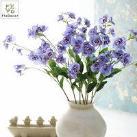 Bunga Pansy Ungu Kupu-kupu Sutra Buatan Berkualitas Tinggi 68CM untuk Dekorasi Pernikahan, Rumah, Hari Valentine, dan Hari Ibu