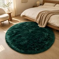 Tapis moelleux en fausse fourrure tuftée à motifs floraux, antidérapant, en latex, pour chambre, canapé, chaise, salle de lecture, maison
