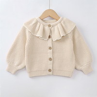 Vêtements en tricot de coton originaux pour filles, vêtements à volants pour bébés nouveau-nés, logo personnalisé, fabricant de pulls pour bébés