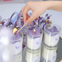 CN Fantasy Schmetterlingsförmige Handgemachte Gemischte Wachs-Aromatherapie-Kerze ohne Duftstoffe als Geschenk für die Freundin
