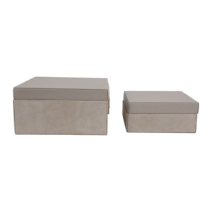 Scatole Decorative in Camoscio con Coperchio per Gioielli e Oggetti Preziosi, Elegante Organizzatore per Arredamento Casa e Accessorio per Tavolino da Caffè - Product Image 6