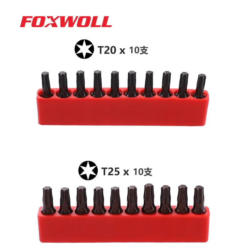 FOXWOLL फैक्टरी मूल्य पेचकश बिट्स सेट Torx सुरक्षा पेचकश बिट्स