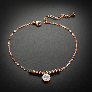 Tobilleras Étnicas de Moda con Piedras Preciosas de Luna y Estrella, Joyería de Mariposa y Cereza, Tobillera con Inicial de Corazón para Niñas - Product Image 3