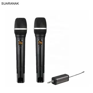 Suranak超高频专业无线卡拉ok麦克风，带便携式接收器，全金属动态胶囊，用于唱歌采访