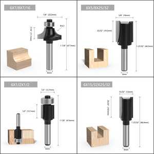 Milling Cutter Set 12 Pc Carbide Woodworking Tools For Cnc <b>Machining</b> Center Edge Trimming - Product Image 4