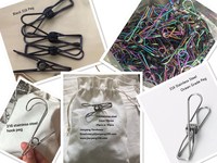 Pinces à linge en acier inoxydable 304, antirouille, durables, en forme de poisson, avec 316 pinces pour étendoir à linge