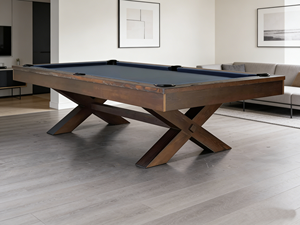 Mesa de Billar de Madera Maciza con Cojín de Pizarra y Bolsillos de Cuero Genuino, Juguete Competitivo Interactivo para Padres e Hijos - Product Image 4