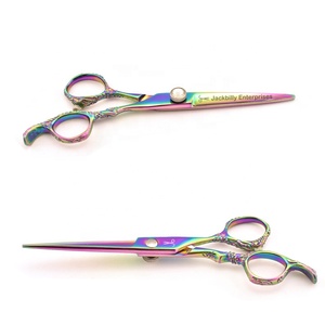 Chất Lượng Cao <span class=keywords><strong>Barber</strong></span> <span class=keywords><strong>Barber</strong></span> Kéo Trong Nhật Bản Thép Đa Màu Plasma Với Thiết Kế Rồng - Product Image 3